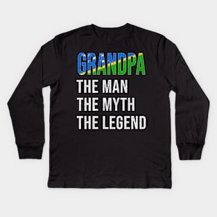 Grand Father Solomon Islanders Grandpa The Man The Myth The Legend - Gift for Solomon Islanders Dad With Roots From  Solomon Islands Kids Long Sleeve T-Shirt